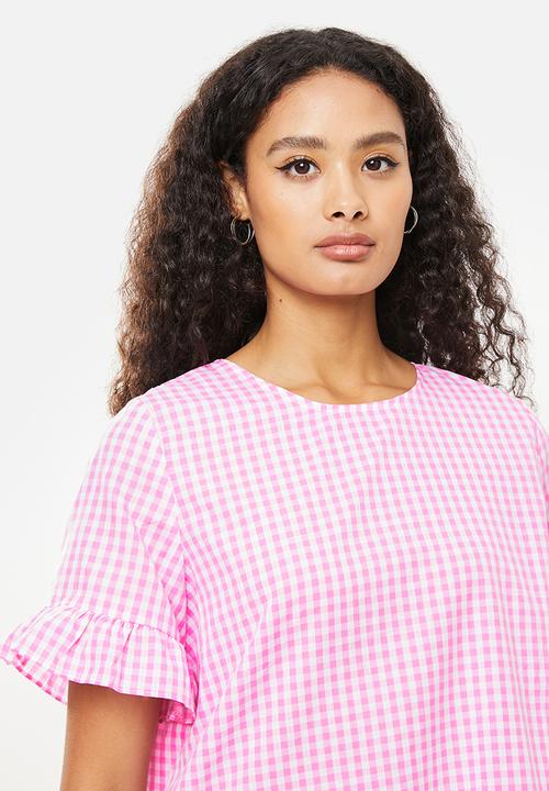 Stella Morgan - Frill edge high-lo top - pink