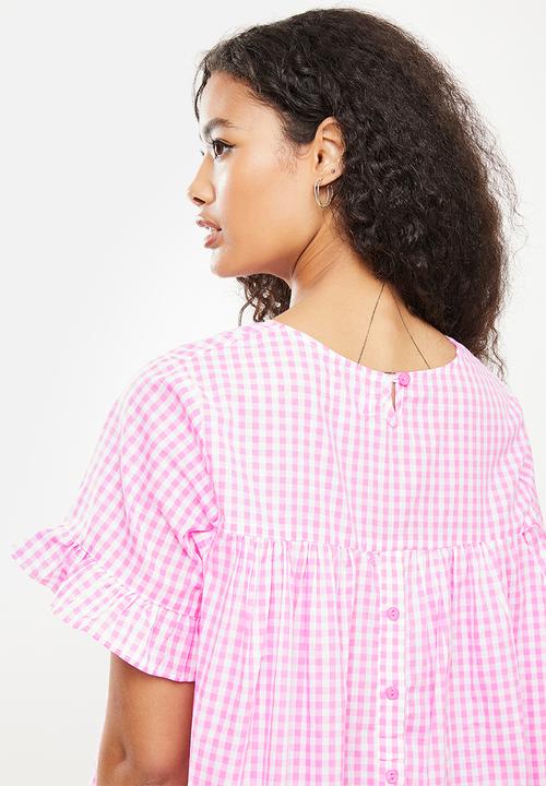 Stella Morgan - Frill edge high-lo top - pink