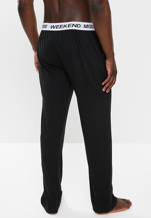 Brave Soul - Kaiden elasticated waistband lounge pants - black
