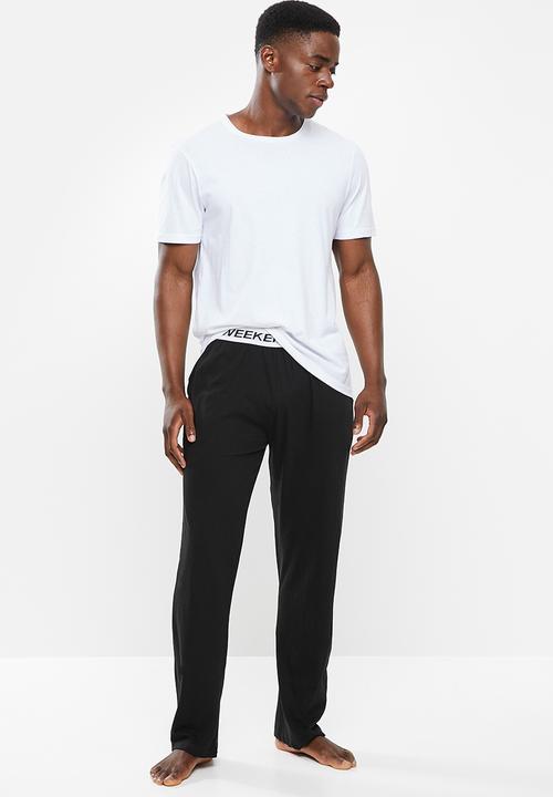 Brave Soul - Kaiden elasticated waistband lounge pants - black