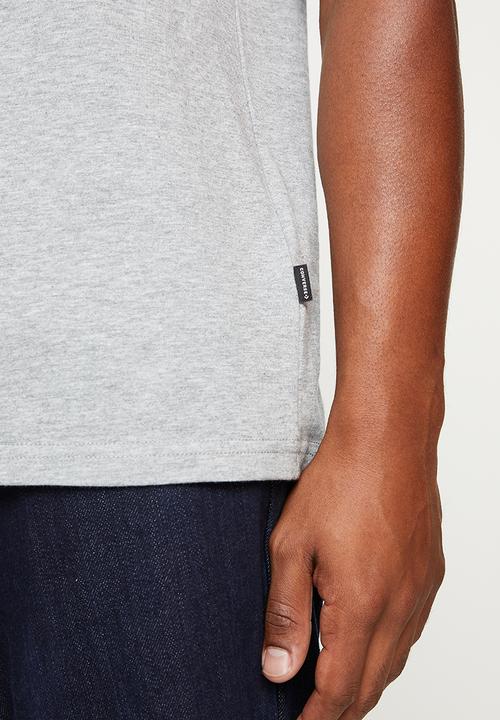 Converse - Embroidered star chevron left chest tee - grey