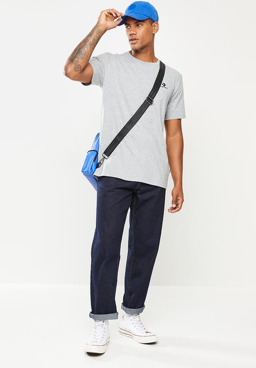 Converse - Embroidered star chevron left chest tee - grey