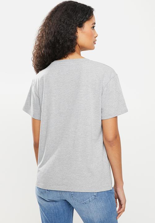 POLO - Clarissa short sleeve logo T-shirt - grey melange