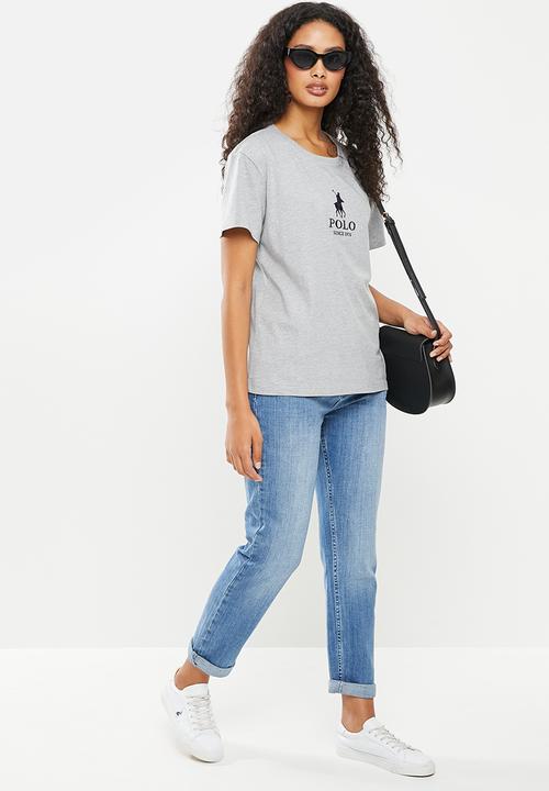 POLO - Clarissa short sleeve logo T-shirt - grey melange