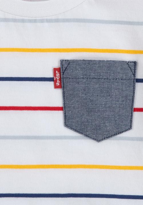 Levi’s® - Short sleeve denim short set - white