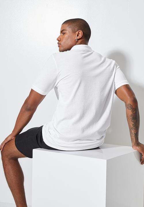 Superbalist - Luka slim pique golfer - white 