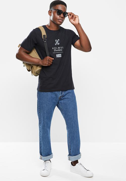 Holmes Bro's - Flag short sleeve tee - black