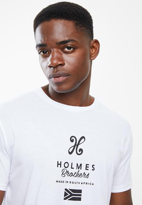 Holmes Bro's - Flag short sleeve tee - white