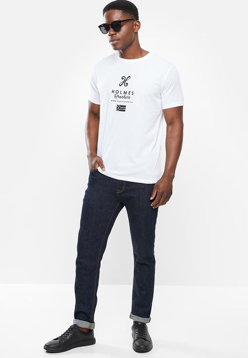 Holmes Bro's - Flag short sleeve tee - white