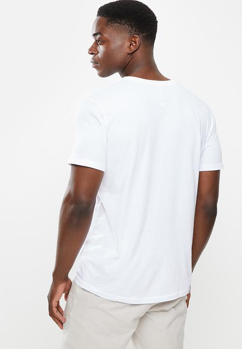 Holmes Bro's - Big kombi block short sleeve tee - white