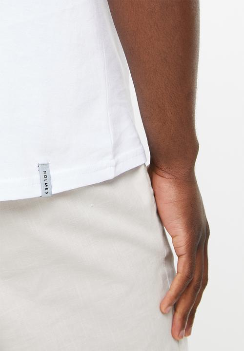 Holmes Bro's - Big kombi block short sleeve tee - white
