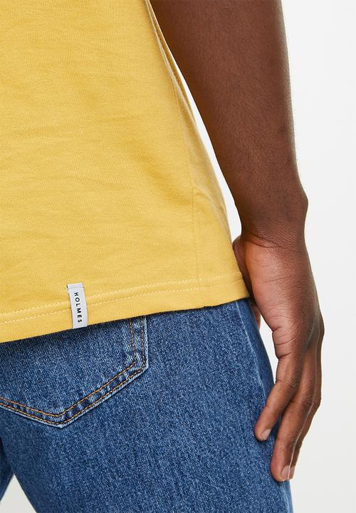 Holmes Bro's - Wildlife cheetah short sleeve tee - mustard