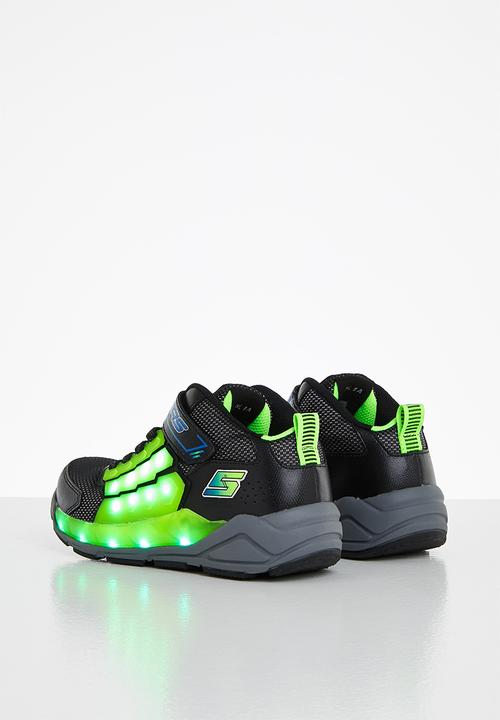 Skechers - Gore & strap mid top w/lighte - black lime