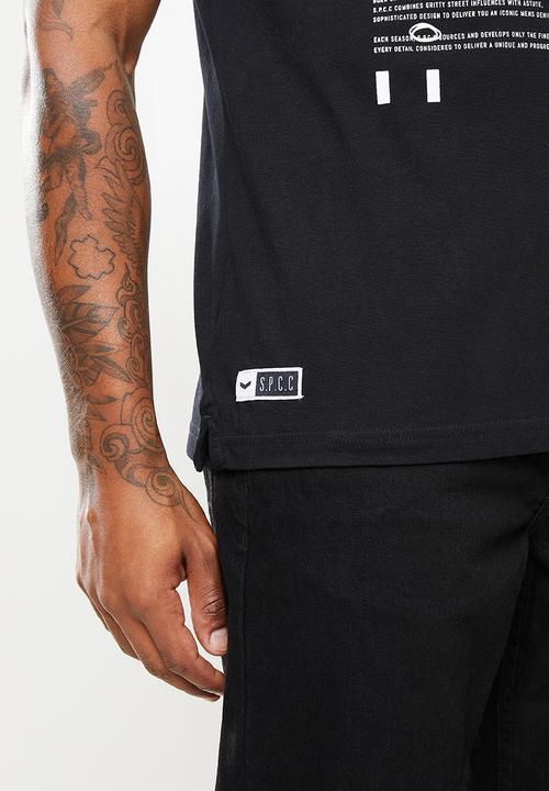 S.P.C.C - Grenier relaxed fit straight hem tee - black