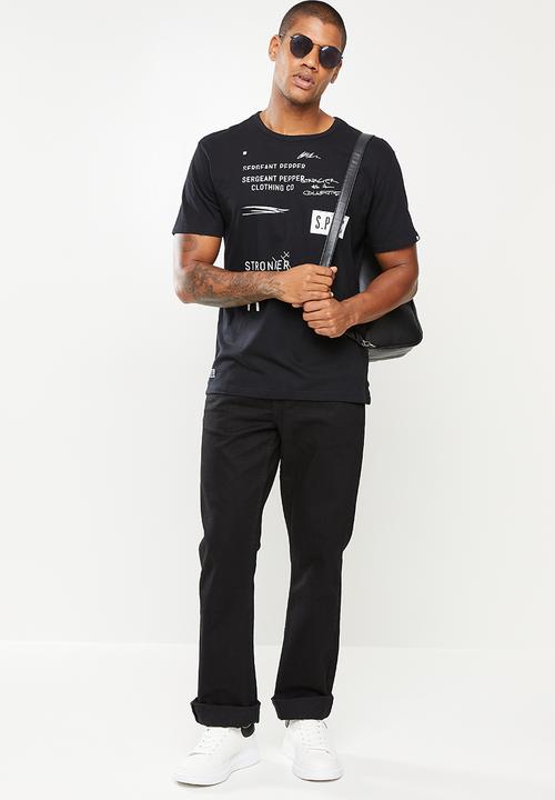 S.P.C.C - Grenier relaxed fit straight hem tee - black