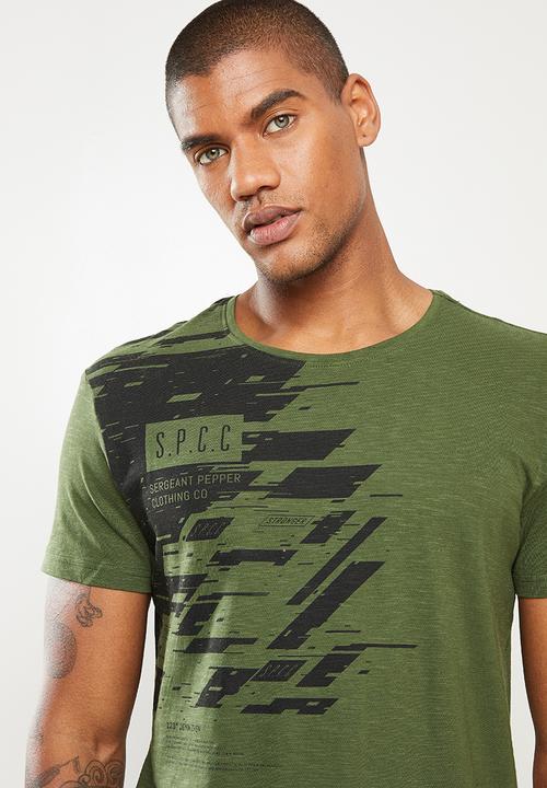 S.P.C.C - Bardem regular fit scooped hem tee - surplus