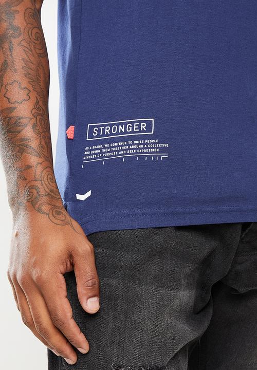 S.P.C.C - Deyn regular fit stepped hem tee - sodalite blue