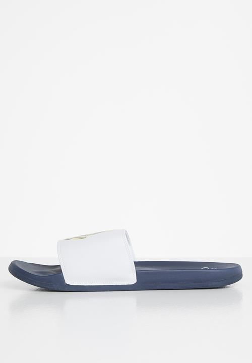 POLO - Frank multi crest pool sandal - white