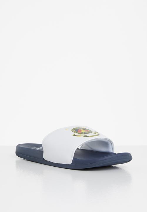 POLO - Frank multi crest pool sandal - white