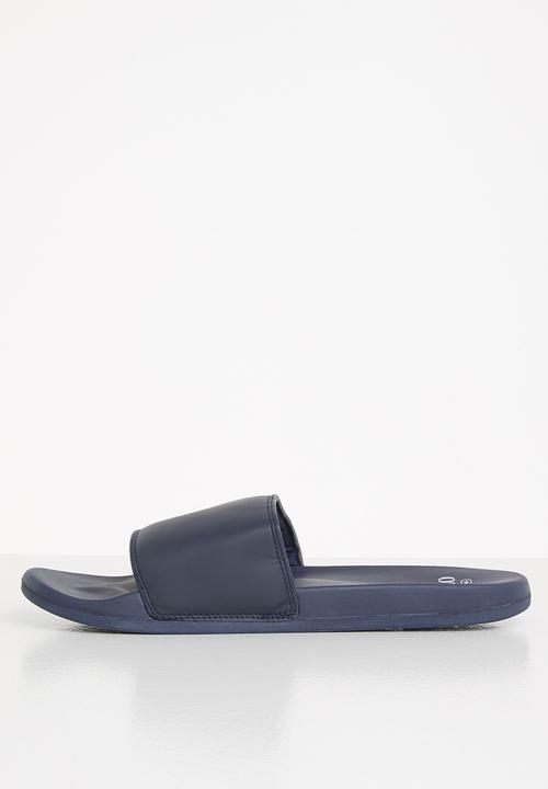 POLO - Cameron plain pool sandal - navy