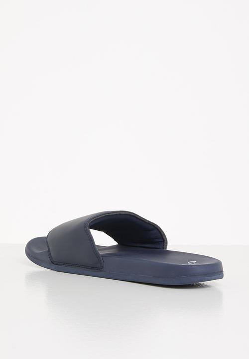 POLO - Cameron plain pool sandal - navy