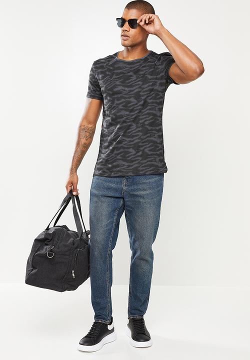 S.P.C.C - Perry regular fit straight hem tee - charcoal