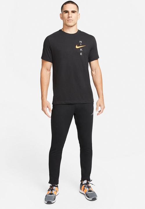 Nike -  Nike Dri-FIT Slubbed t-shirt- black/dk smoke grey