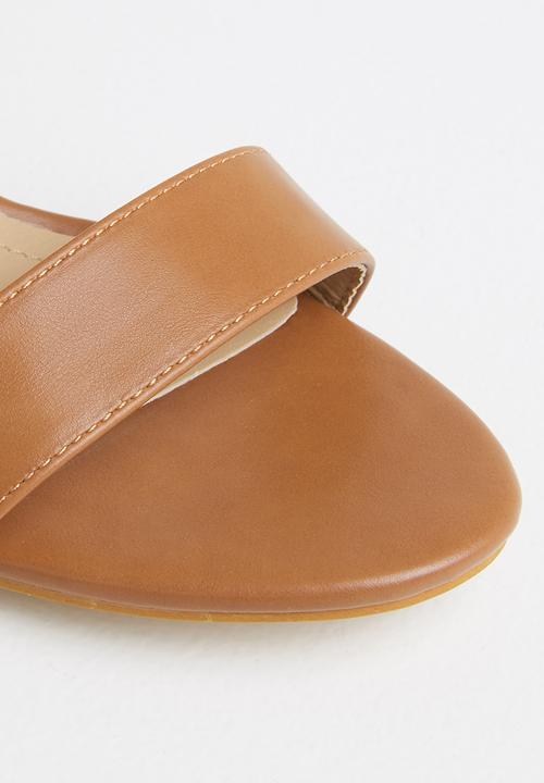 edit - Open block heel - brown