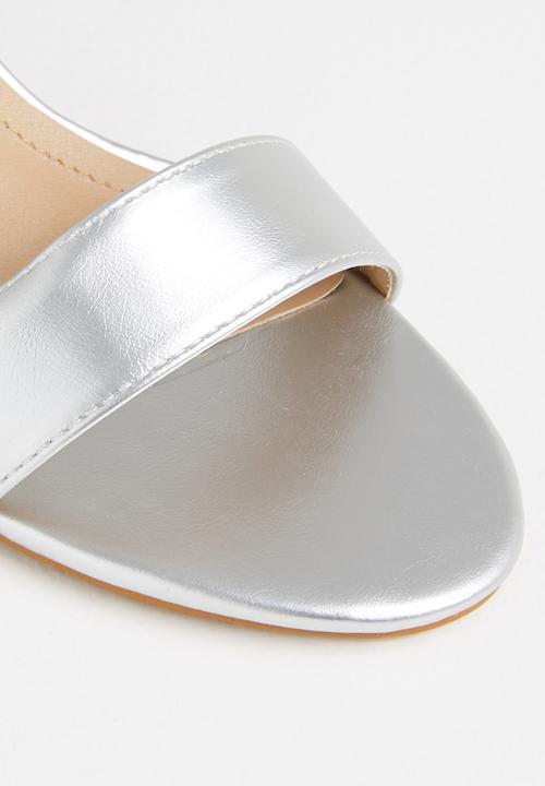 edit - Open block heel - silver
