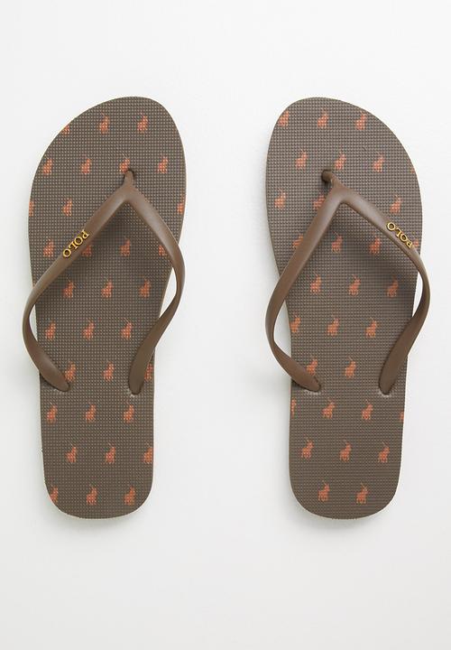 POLO - Gianna monogram flip flop - brown