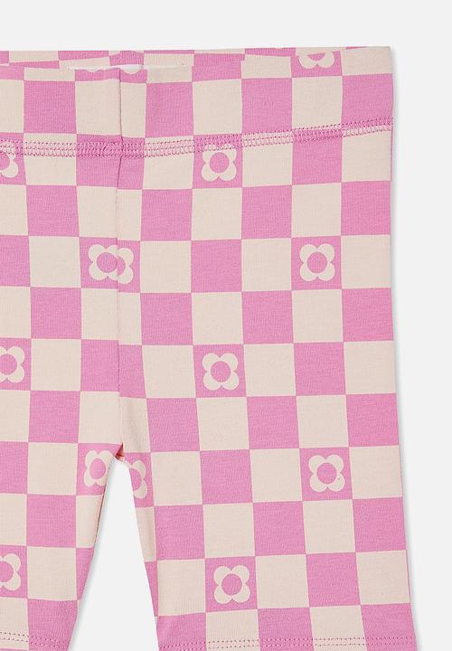 Cotton On - Hailey bike short - pink gerbera/coogee checkerboard