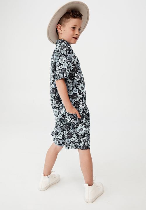 Cotton On - Los cabos short - navy blazer/floral