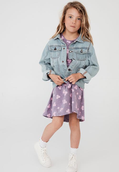 Cotton On - Freya short sleeve dress - purple 