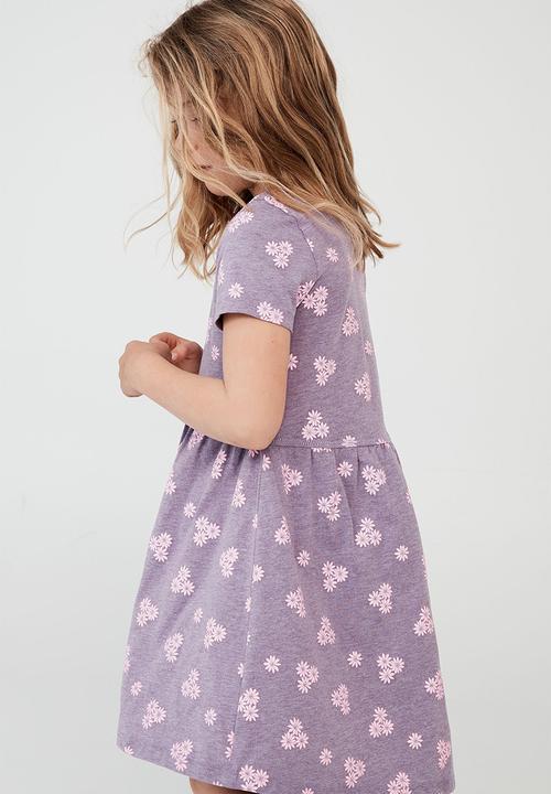 Cotton On - Freya short sleeve dress - purple 