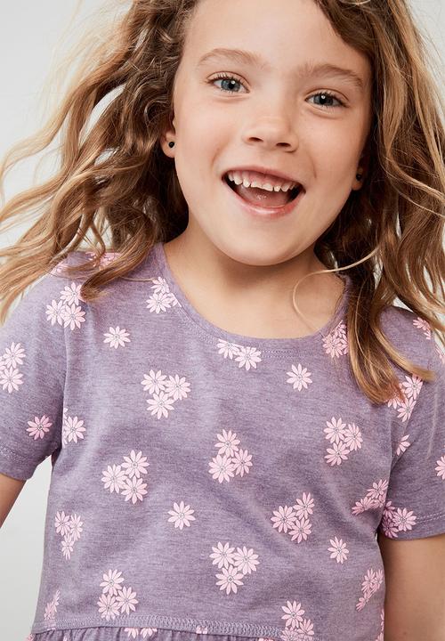 Cotton On - Freya short sleeve dress - purple 