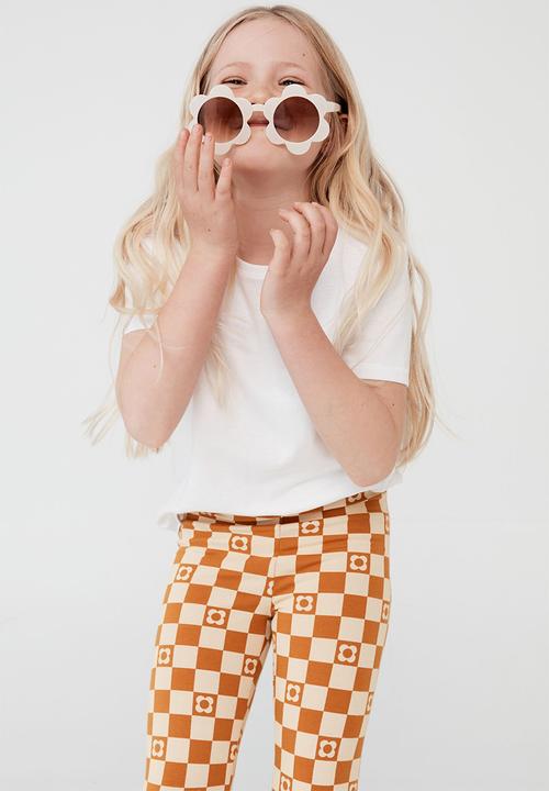 Cotton On - Huggie tights - tummeric latte/coogee checkerboard