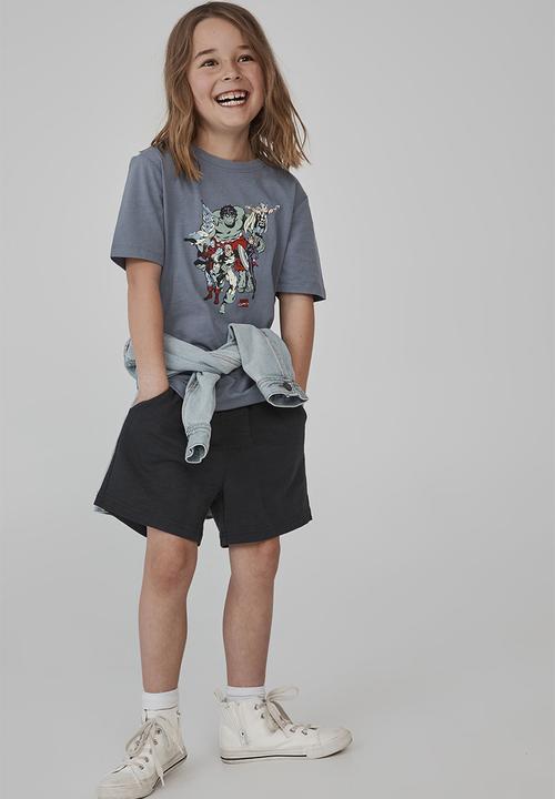 Cotton On - Co-lab short sleeve tee - lcn mar steel/team marvel
