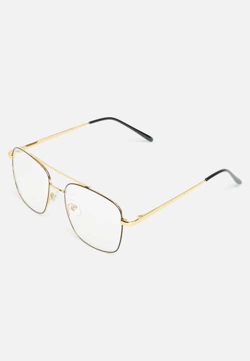 Superbalist - Eddie blue light glasses - black & gold