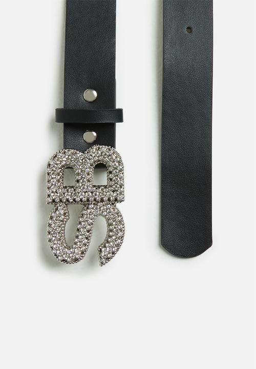 SISSY BOY - Bling belt - black