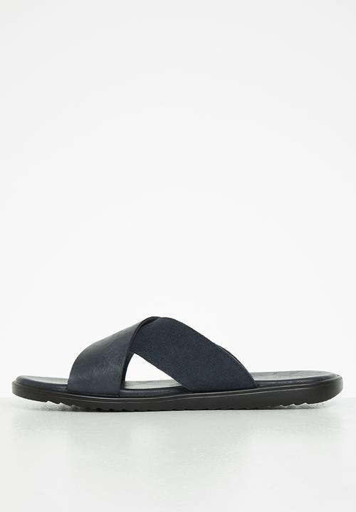 POLO - Gabriel crossover leather sandal - navy