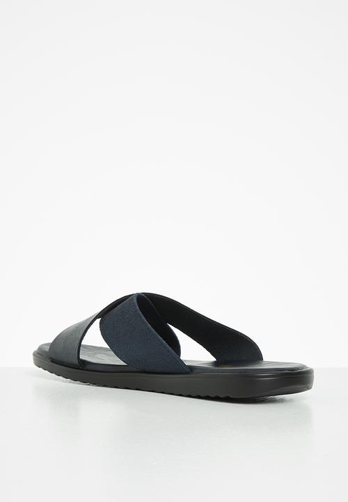 POLO - Gabriel crossover leather sandal - navy