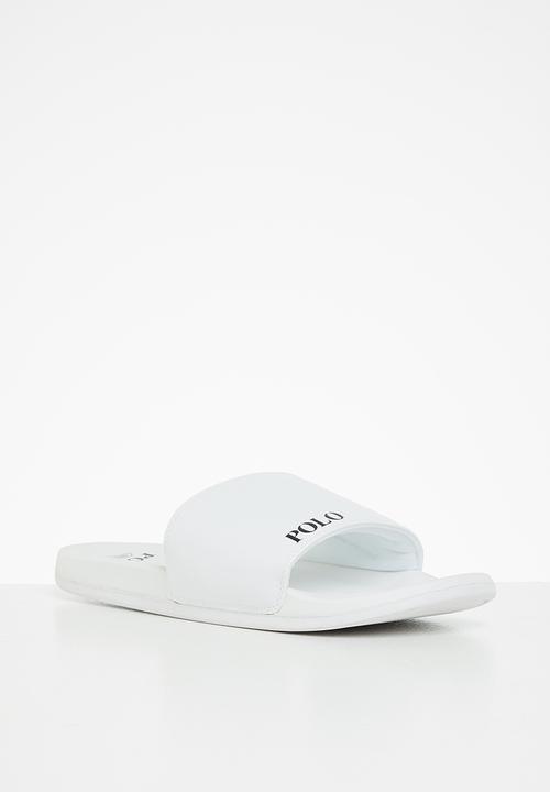 POLO - Cameron plain pool sandal - white