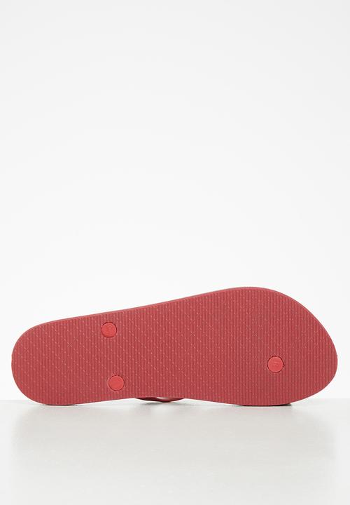 POLO - Elijah colour block flip-flop - red & navy 