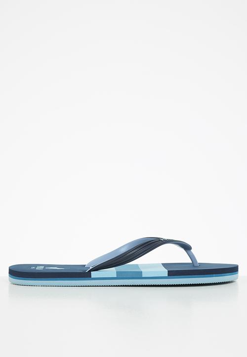 POLO - Eric stripe pony flip-flop - blue
