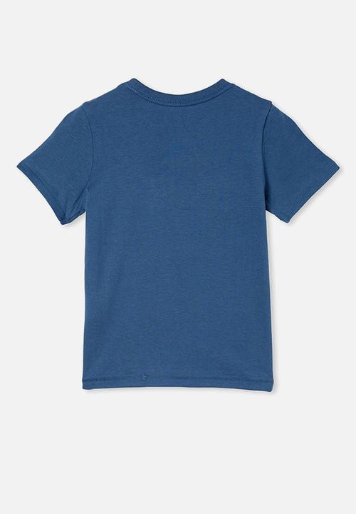 Cotton On - Max short sleeve tee - petty blue/leopard free rider