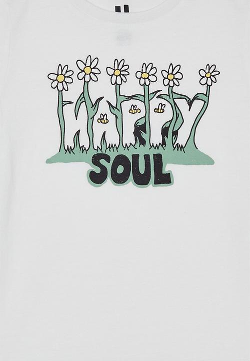 Cotton On - Max short sleeve tee - retro white/happy soul