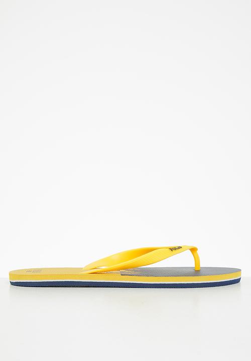 POLO - Elijah colour block flip-flop - yellow & navy 