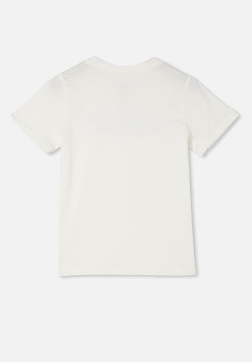 Cotton On - Max short sleeve tee - retro white/howzit!