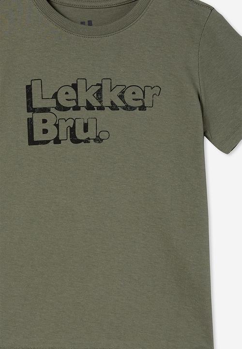 Cotton On - Max short sleeve tee - swag green/lekker bru