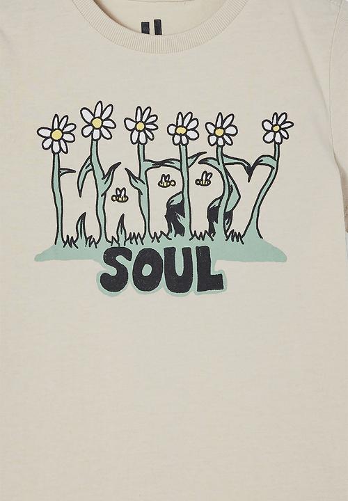 Cotton On - Max short sleeve tee - rainy day/happy soul